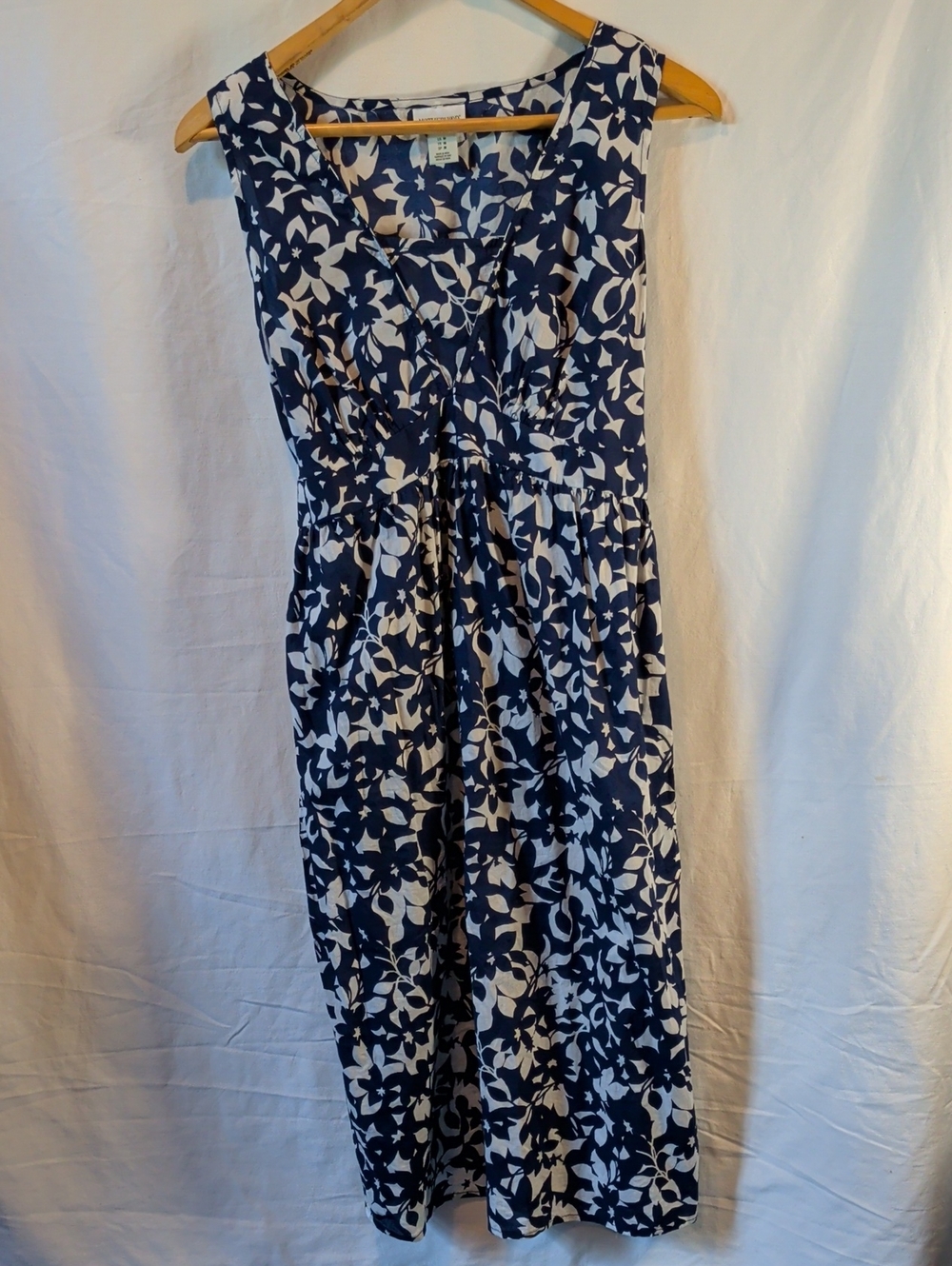 Motherhood Maternity Navy & White Floral Sleeveless Dress